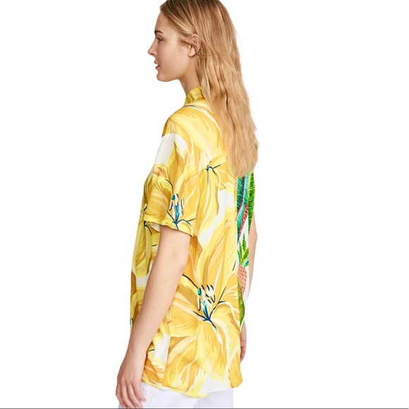 Anthropologie FARM RIO Azalea Forest Boy Shirt Tropical S - Picture 9 of 10